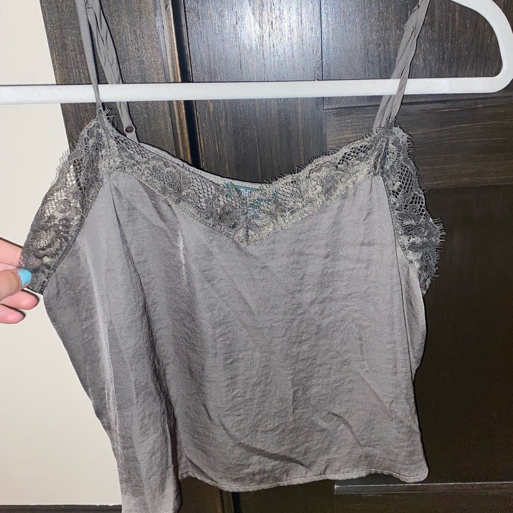 Silk tank top lace